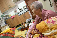 Kim Yang-soon, bà cô của mẹ Cho Seung-hui, đã ngoài 80 tuổi và đang sống ở Seoul. Ảnh: LA Times.