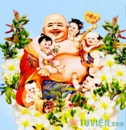 Đức Phật Di Lặc và ý nghĩa sáu đứa bé quanh Ngài