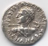 Silver drachm of the Greek "Saviour King" Menander (r.160&ndash;135 BCE)